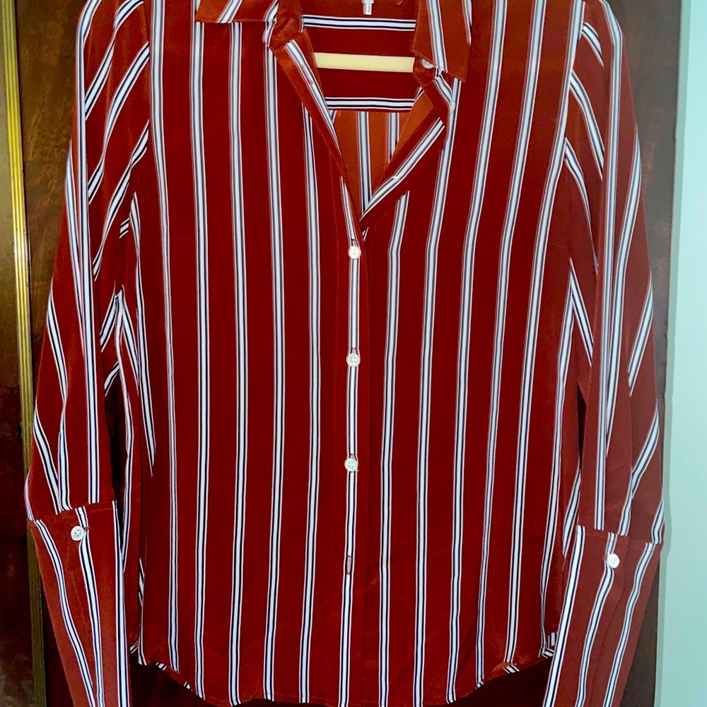 FRAME silk button down blouse